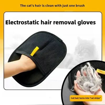 1Pcs Pet Hair Removal Gloves, Electrostatic Removal Gloves for Pet Hair, Double-Sided Grooming Gloves for Dog & Cat, Reusable...