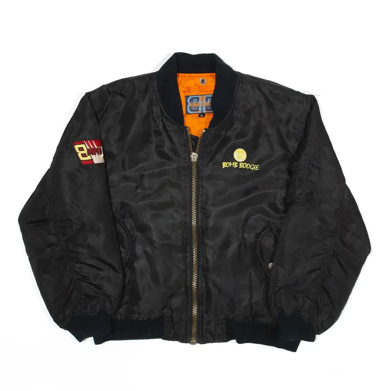 BOMB BOOGIE Ma-1 Bomber Jacket Black Boys 10 Years