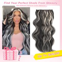 【Qbeauty】Clip in Hair Extensions Long Wavy 4PCS Thick Hair Pieces 24 Inches New Upgraded Lace Weft Natural Synthetic Hair...