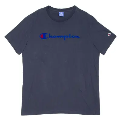 CHAMPION Mens T-Shirt Blue L