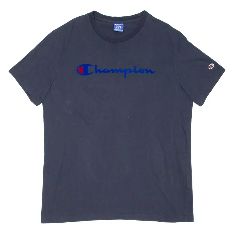 CHAMPION Mens T-Shirt Blue L