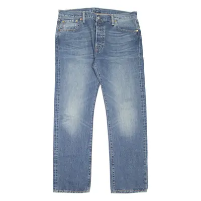 LEVI'S 501 Jeans Mens Blue Regular Straight Stone Wash W36 L32
