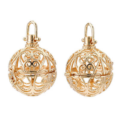 Rack Plating Brass Cage Pendants