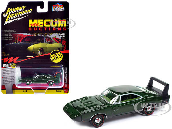 1969 Dodge Charger Daytona Dark Green Metallic with Green Interior \