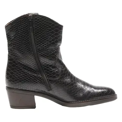 GABOR Ankle Boots Black Leather Womens UK 4