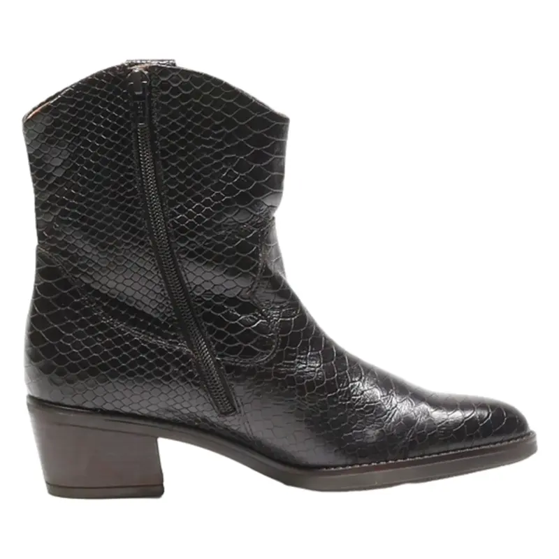 GABOR Ankle Boots Black Leather Womens UK 4