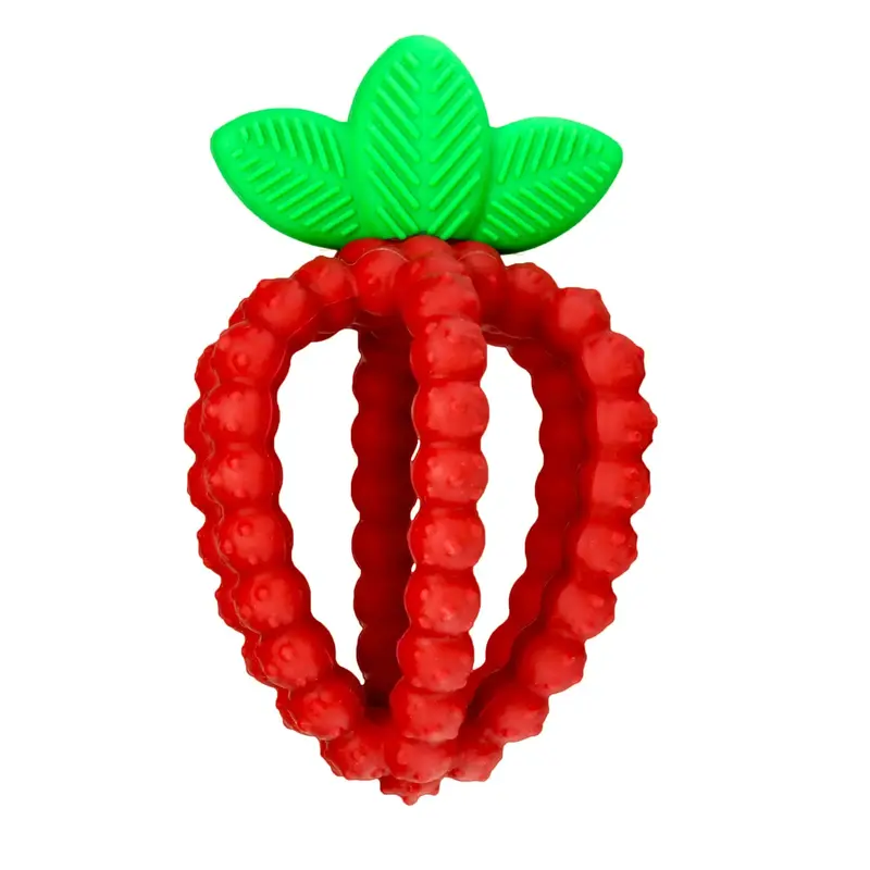 RaZberry Bites Teething Toy - Soft Silicone Teether with Patented Bumps for Soothing Gums & Emerging Teeth, Suitable for Ages...