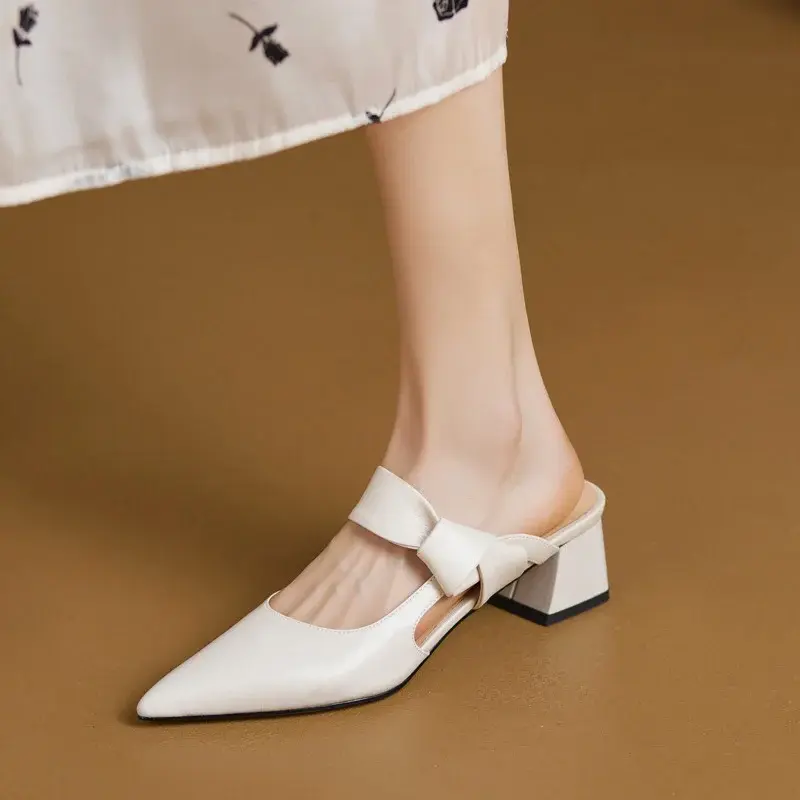 CHIKO Addilyn Pointy Toe Block Heels Clogs/Mules Shoes