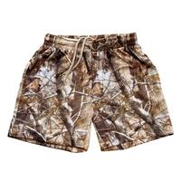 5 Inches Inseam Real Tree Print Camo Mesh Shorts Tropical Casual Mesh Chic Fitted Trend Mid Waist Shorts / Y2K Forest Streetw...