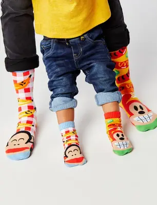 JULIUS & BOB MOM AND ME PAUL FRANK SOCK™ SET | 2nd Pair: ADULT LARGE | 1st Pair: KIDS LARGE