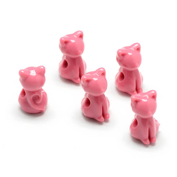 Opaque Acrylic Kitten Beads