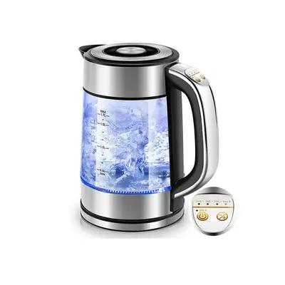 Pukomc Mother's Day Gift Electric Tea Kettle with Keep Warm - 1.7L Glass Electric Kettle Water Boiler with Wide Opening, Led ...