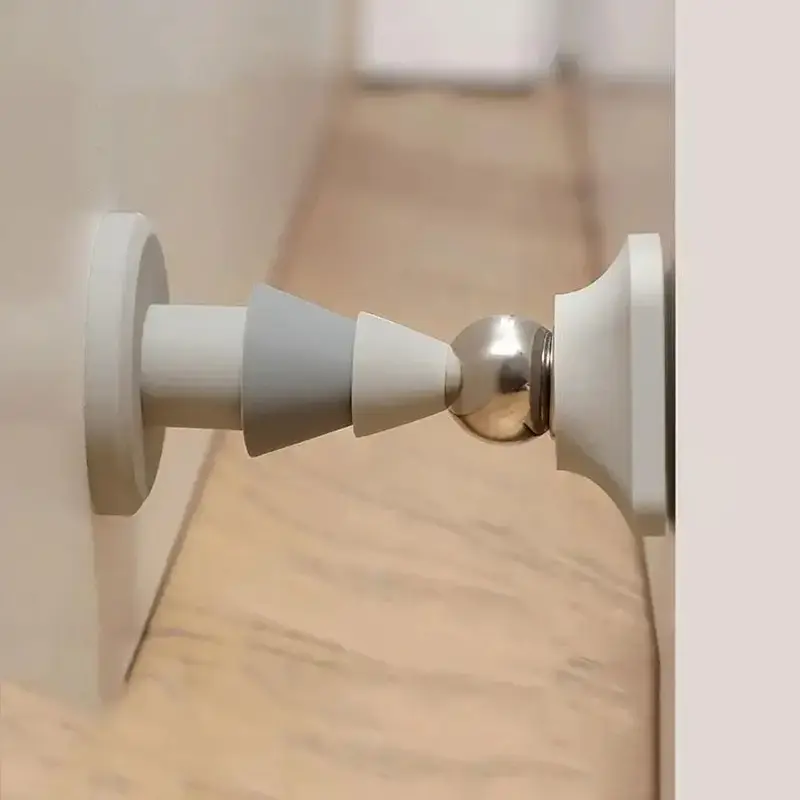 Magnetic Silica Gel Door Stopper, Punch-free Silent Door Protector, Universal Household Doorstop for Kitchen, Bathroom & Bedr...