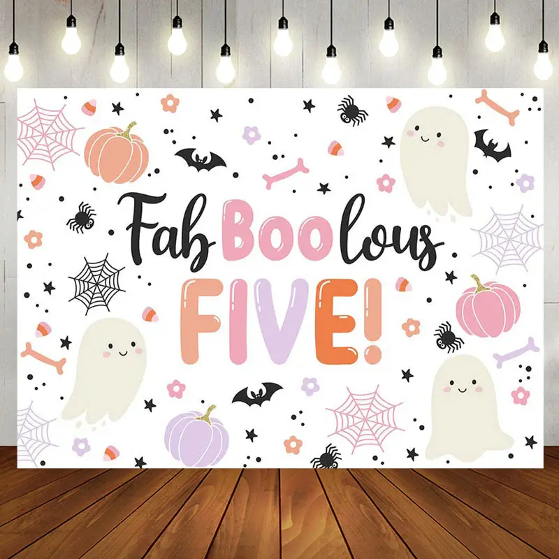 Lovely Boo Pink Halloween 5th Birthday For Girls