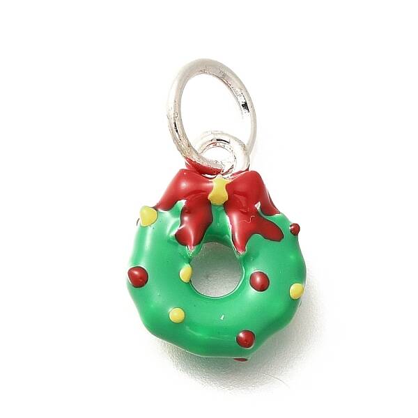Christmas Theme Brass Enamel Charms