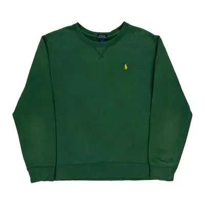 Polo By Ralph Lauren Sweatshirt - Medium Green Cotton