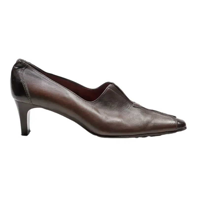 ANTONIO BARBIERI Pump Heels Brown Leather Womens UK 4