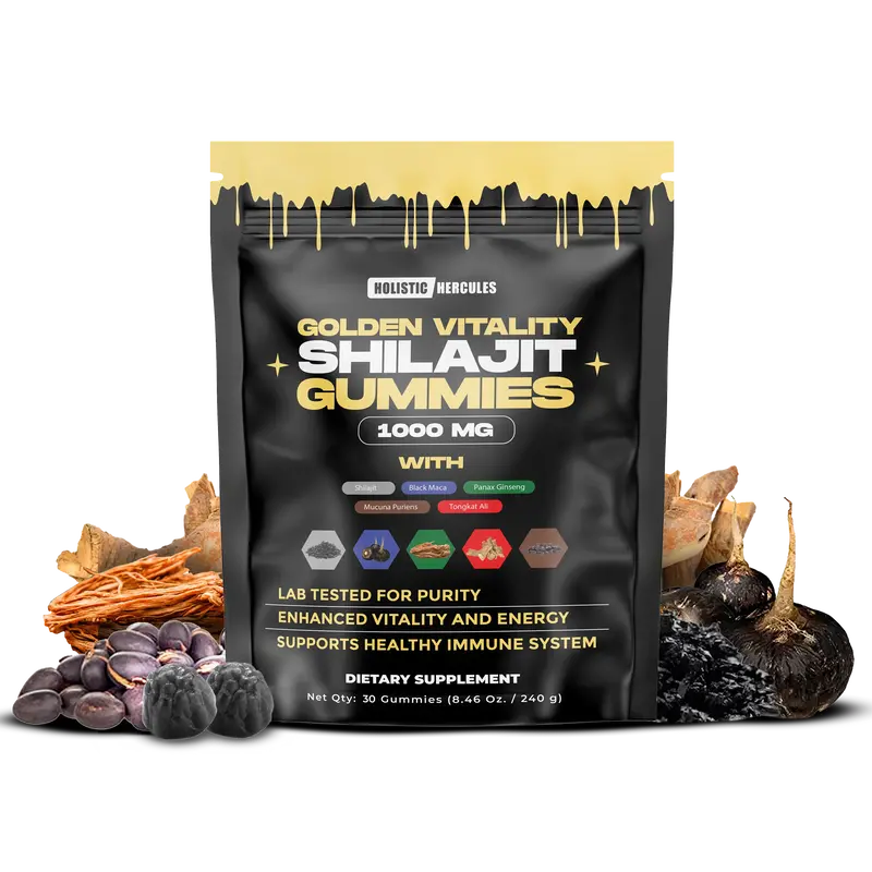 Hercules Shilajit Gummies- Black Maca - Ginseng - Ashwagandha - Mucuna - Tongat Ali - No Sugar gat Ali