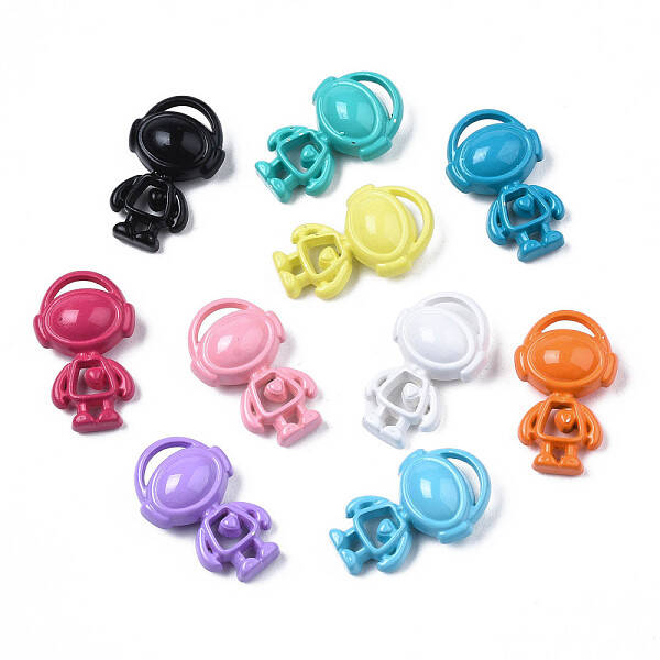 Spray Painted Alloy Pendants
