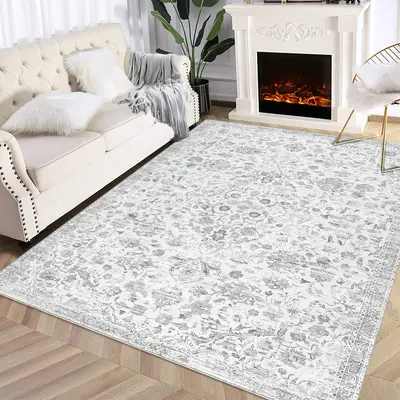 Garvee Large Rug 3x5 Washable Ultra Soft Rugs Non Slip Low Pile Carpet Large Living Room Rug for Farmhouse Nursery Bedroom Of...