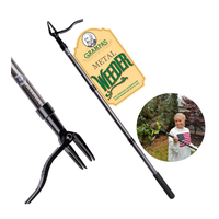 Grampa's Metal Weeder - Stand Up Weed Puller Tool with Steel Long Handle - Made with All Steel Handle & 4-Claw Steel Head - E...