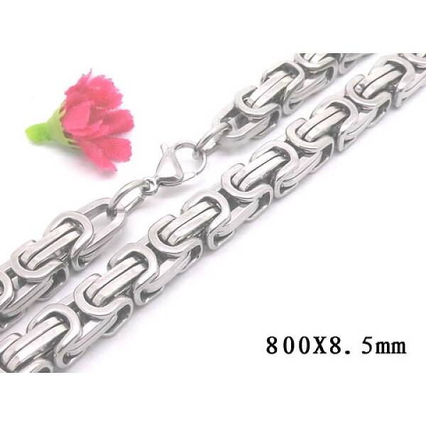 Non-Tarnish 201 Stainless Steel Byzantine Chain Necklaces
