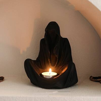 Halloween Ghost Resin Candle Holder