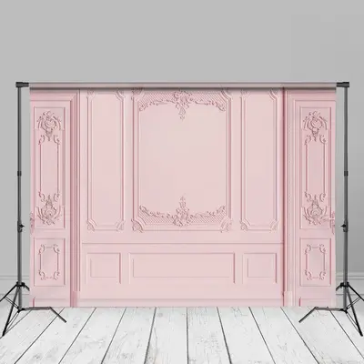 Pink Pattern Portrait Photography Studio Backdrop - Aperturee