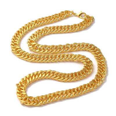 Iron Cuban Link Chain Necklaces for Women Men