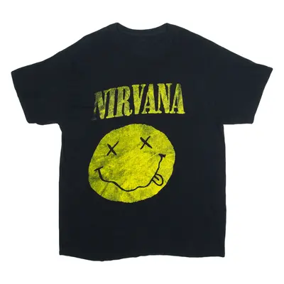 NIRVANA Mens Band T-Shirt Black L