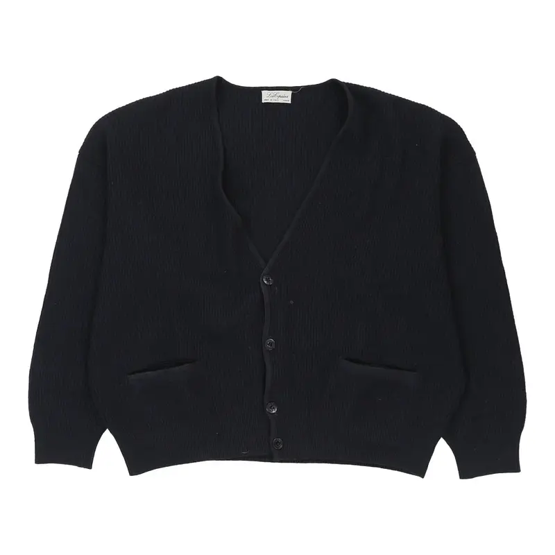 Les Copains Cardigan - 2XL Navy Wool