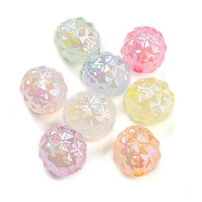 UV Plating Luminous Acrylic Beads