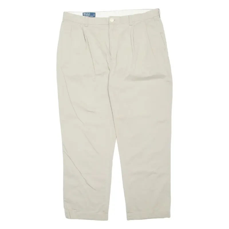 POLO RALPH LAUREN Chino Mens Trousers Cream Regular Straight W38 L32