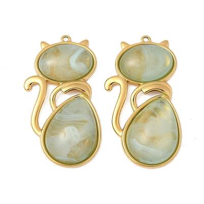 304 Stainless Steel Resin Pendants