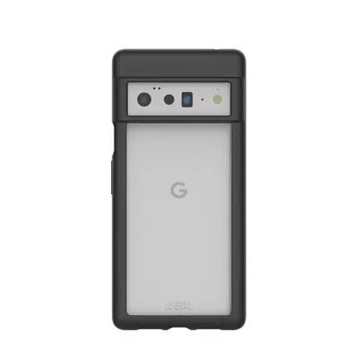 Clear Google Pixel 6 Pro Case with Black Ridge