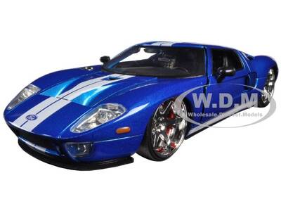 Ford GT Blue with White Stripes \