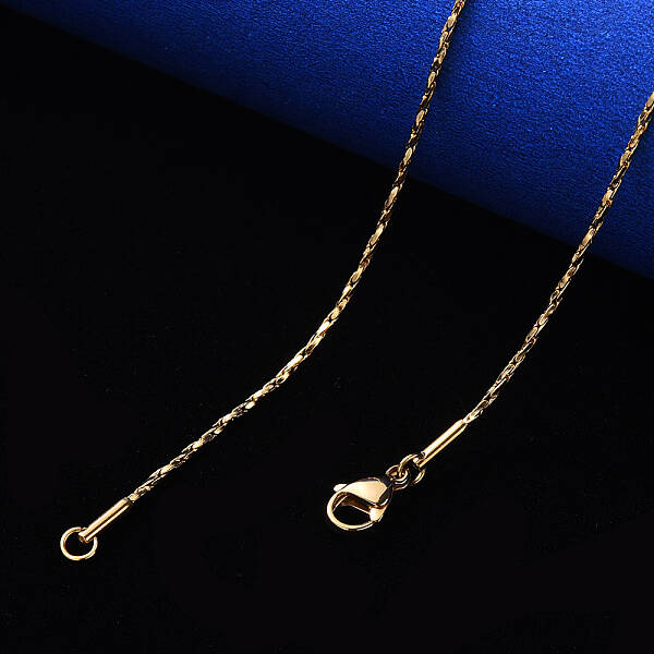 PVD Vacuum Plating 304 Stainless Steel Boston Link Chain Necklace