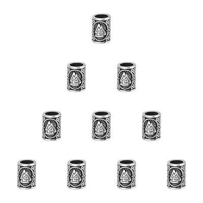 10Pcs 304 Stainless Steel European Beads