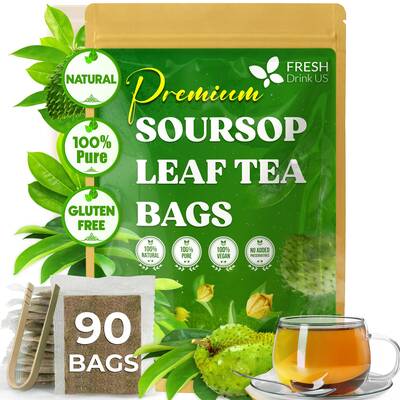 ăFreshDrinkUSă Soursop Tea, Premium Soursop Graviola Leaf Tea Bags, GuanĂĄbana leaves - Hojas de guanĂĄbana, 100% Natural
