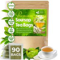 FreshDrinkUS Soursop Tea, Premium Soursop Graviola Leaf Tea Bags, Guanábana leaves - Hojas de guanábana, 100% Natural and P...