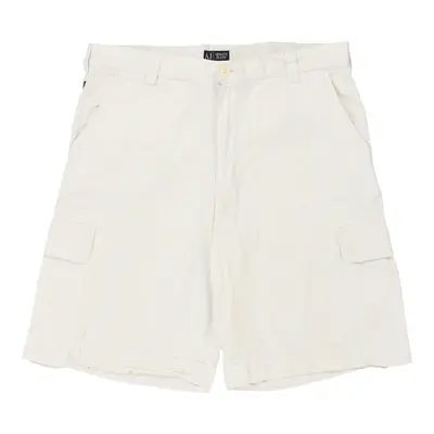 Armani Jeans Cargo Shorts - 37W 11L White Cotton
