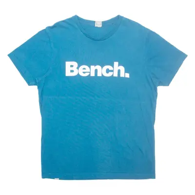 BENCH Mens T-Shirt Blue L