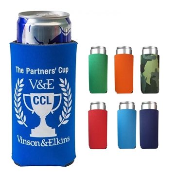 100 Custom FoamZone Collapsible 12 oz Slim Can Cooler - Premium ...