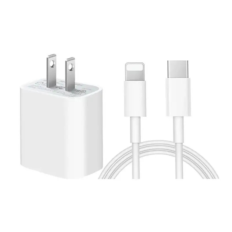 Summer Fast Charging Adapter Kit, PD 20W Type-C Fast Charging Charger & 1m Type-C Data Cable Compatible with iPhone iPad, Por...