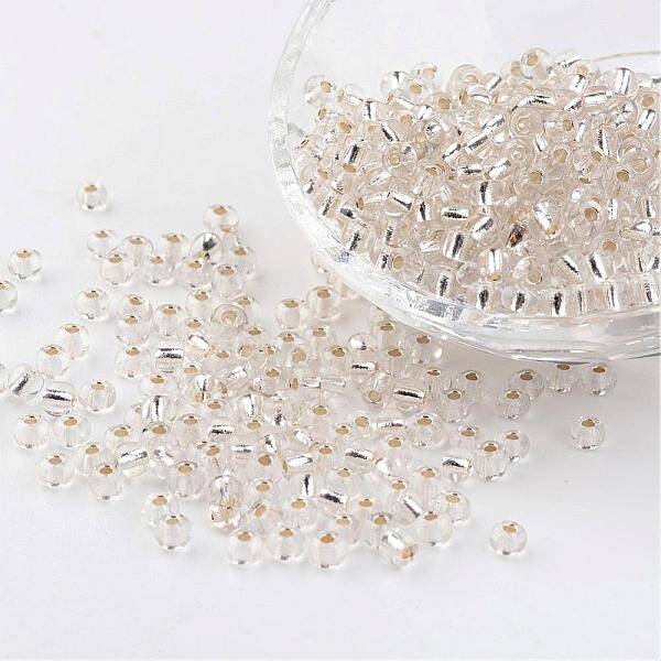 6/0 Round Silver Lined Round Hole Glass Seed Beads