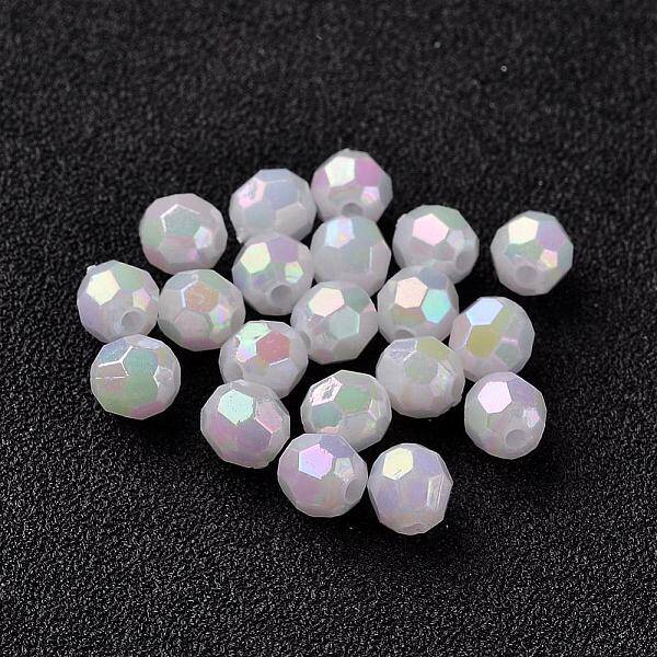 AB Color Plated Eco-Friendly Poly Styrene Acrylic Round Beads