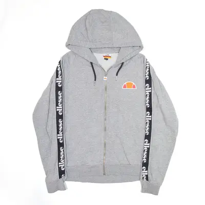 ELLESSE Sports Grey Full Zip Hoodie Womens M