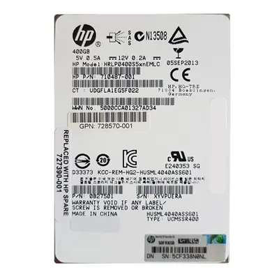 HP 728570-001 | 400GB Multi-Level Cell SAS 6Gb/s 2.5-Inch Solid State Drive for StorServ
