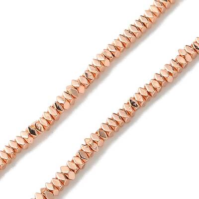 Electroplated Synthetic Non-Magnetic Hematite Beads Strands