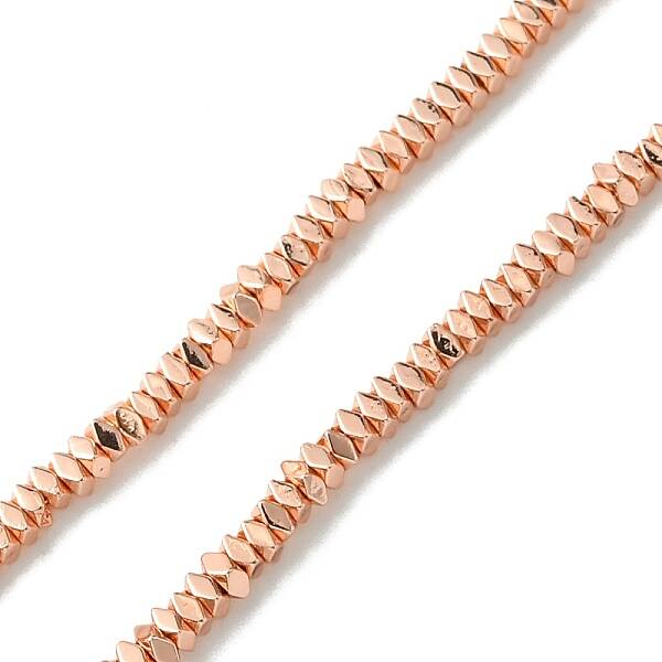 Electroplated Synthetic Non-Magnetic Hematite Beads Strands